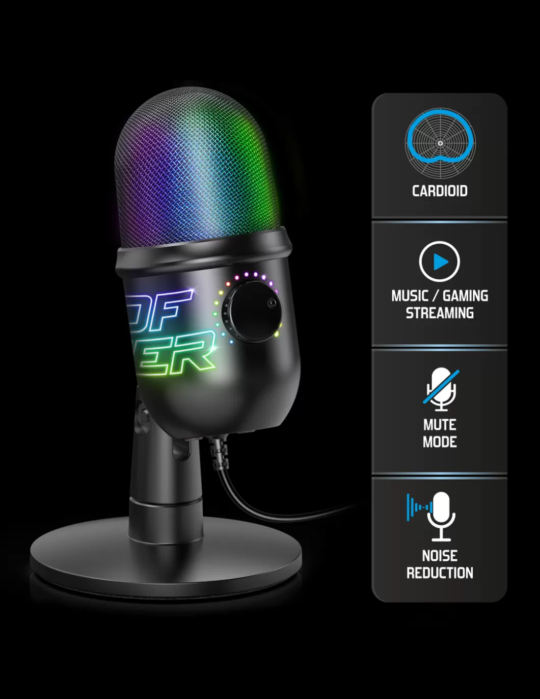 Spirit of Gamer Microphones^Eko 400 Rgb