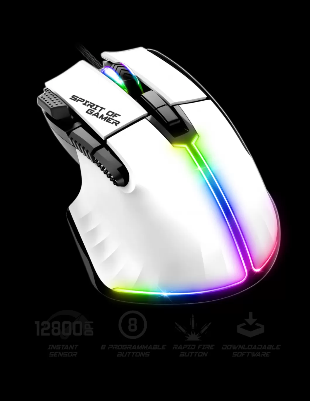 Spirit of Gamer Souris^Pro-M5 Artic